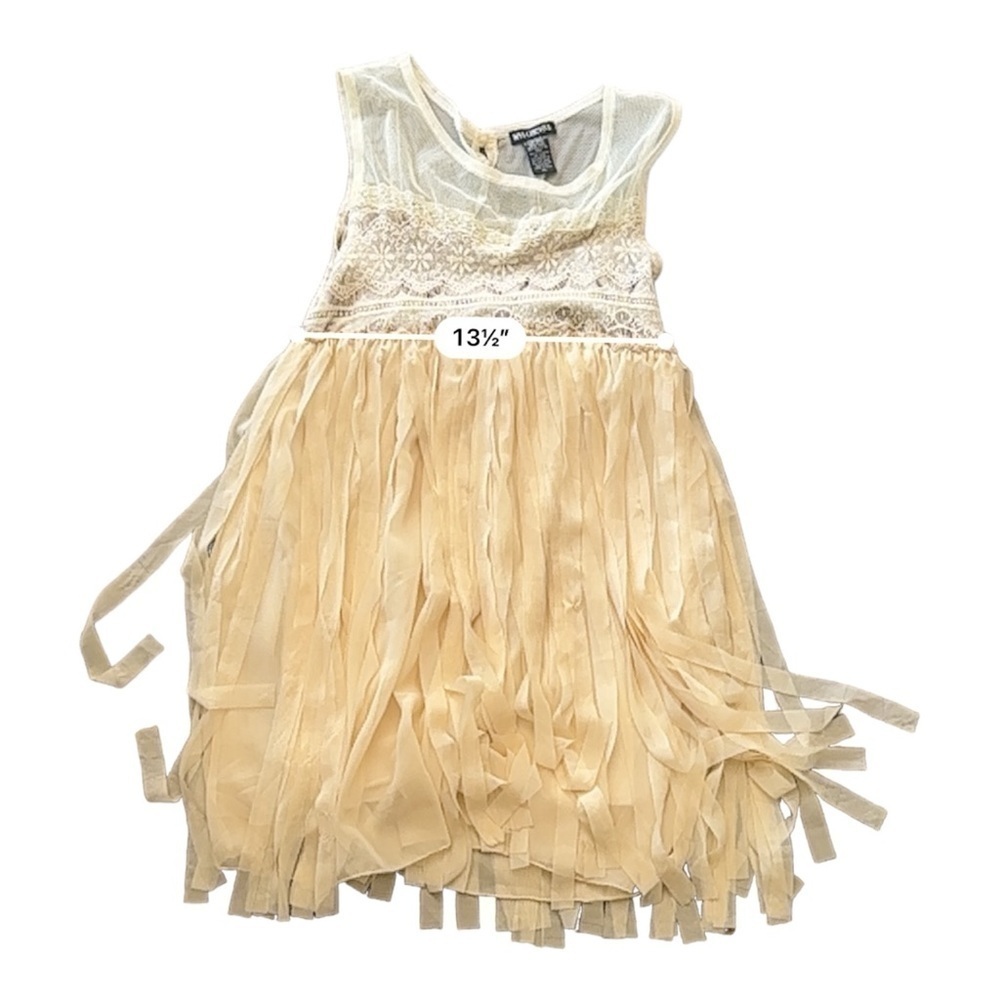 Miss Chievous Top Or Mini Dress Bohemian Fringe & Lace Junior Size XL Women Med - Picture 8 of 8